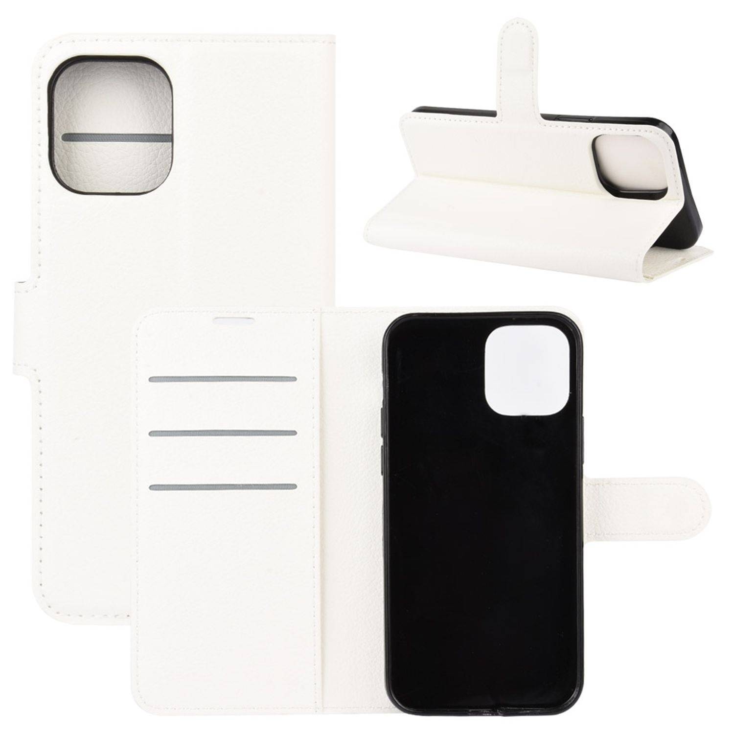 Apple iPhone 12 Pro Max Handyhülle Bookcover Weiß