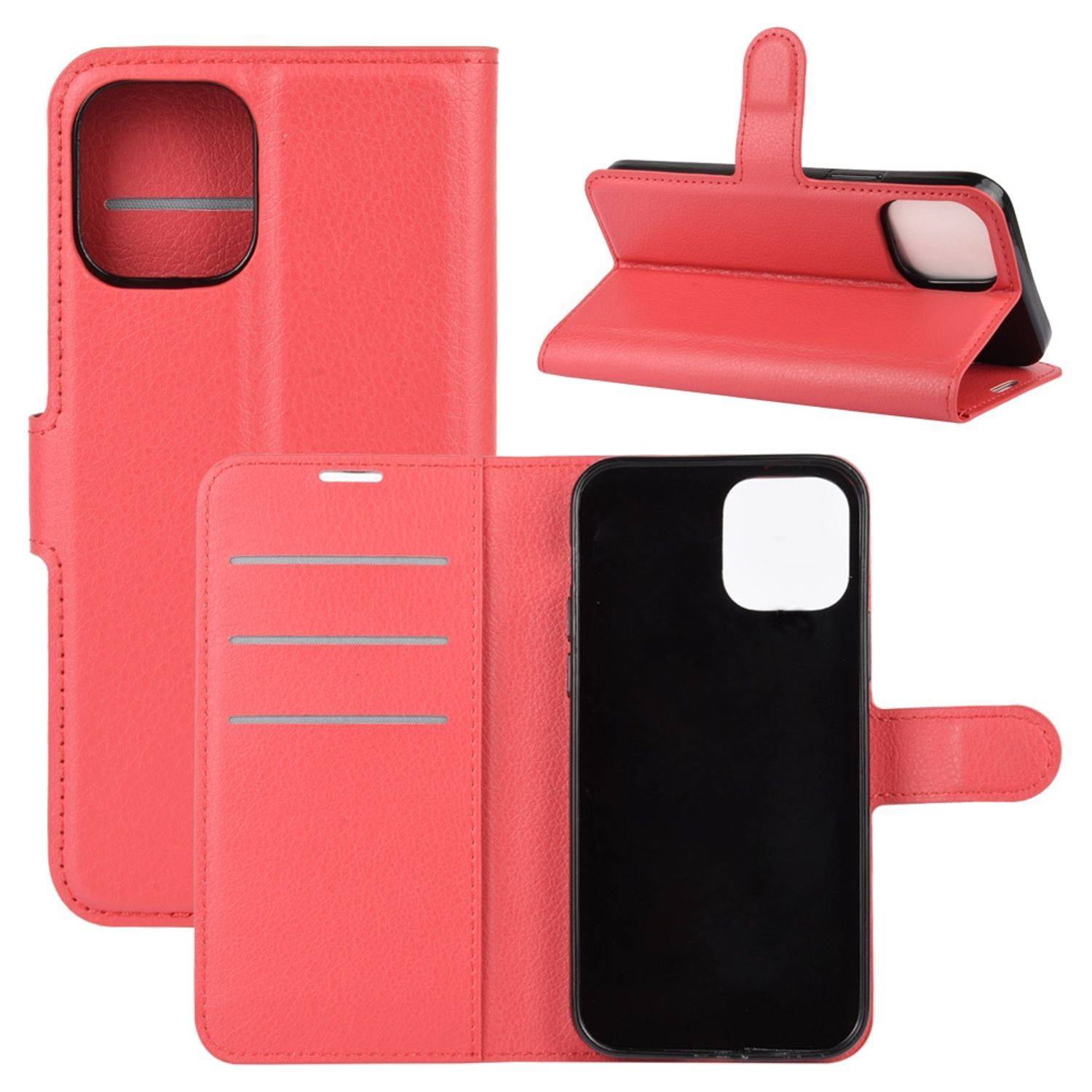 Apple iPhone 12 Pro Max Handyhülle Bookcover Rot