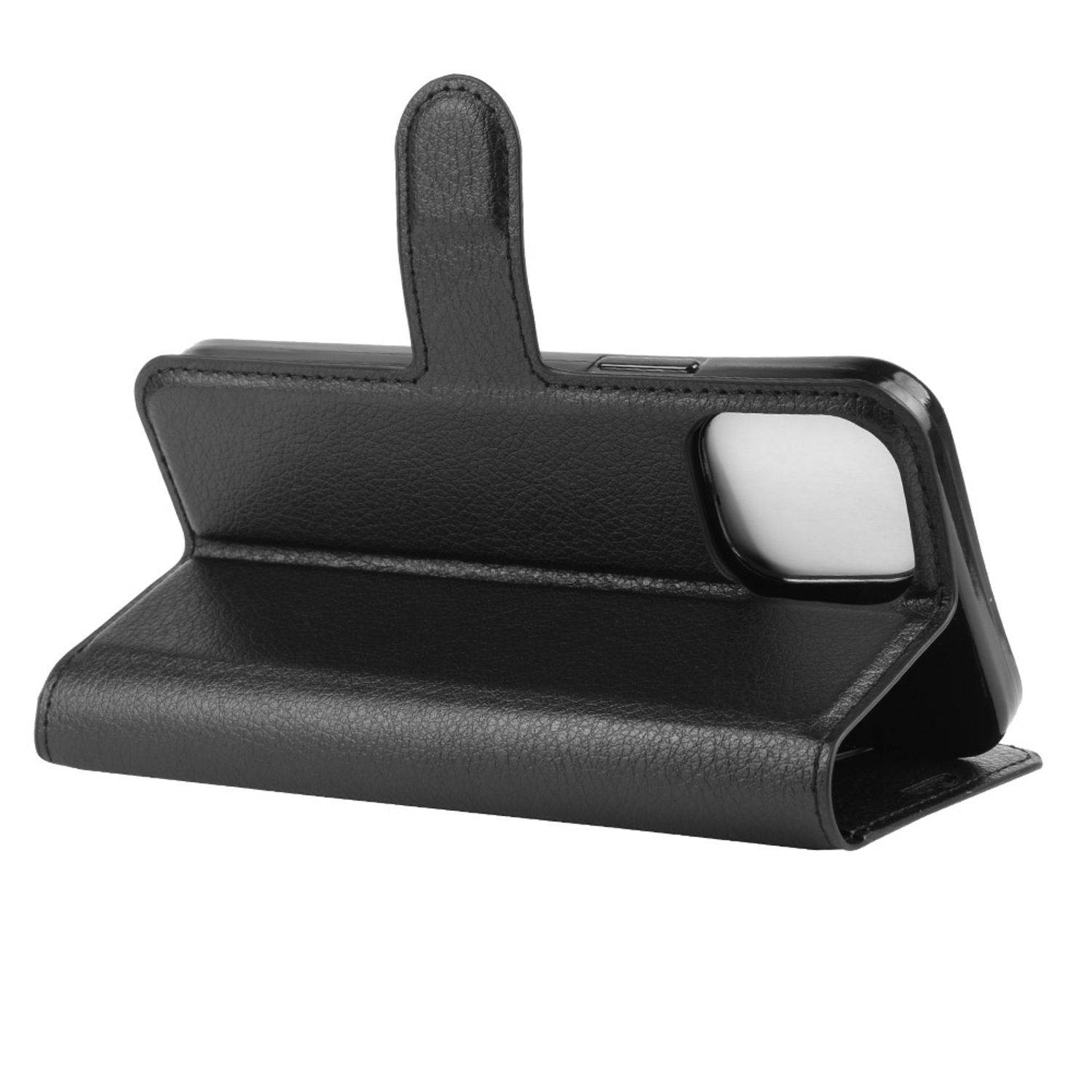 Hülle kompatibel mit Apple iPhone 12 Mini Kunstleder Handyhülle - Handy Case Schwarz
