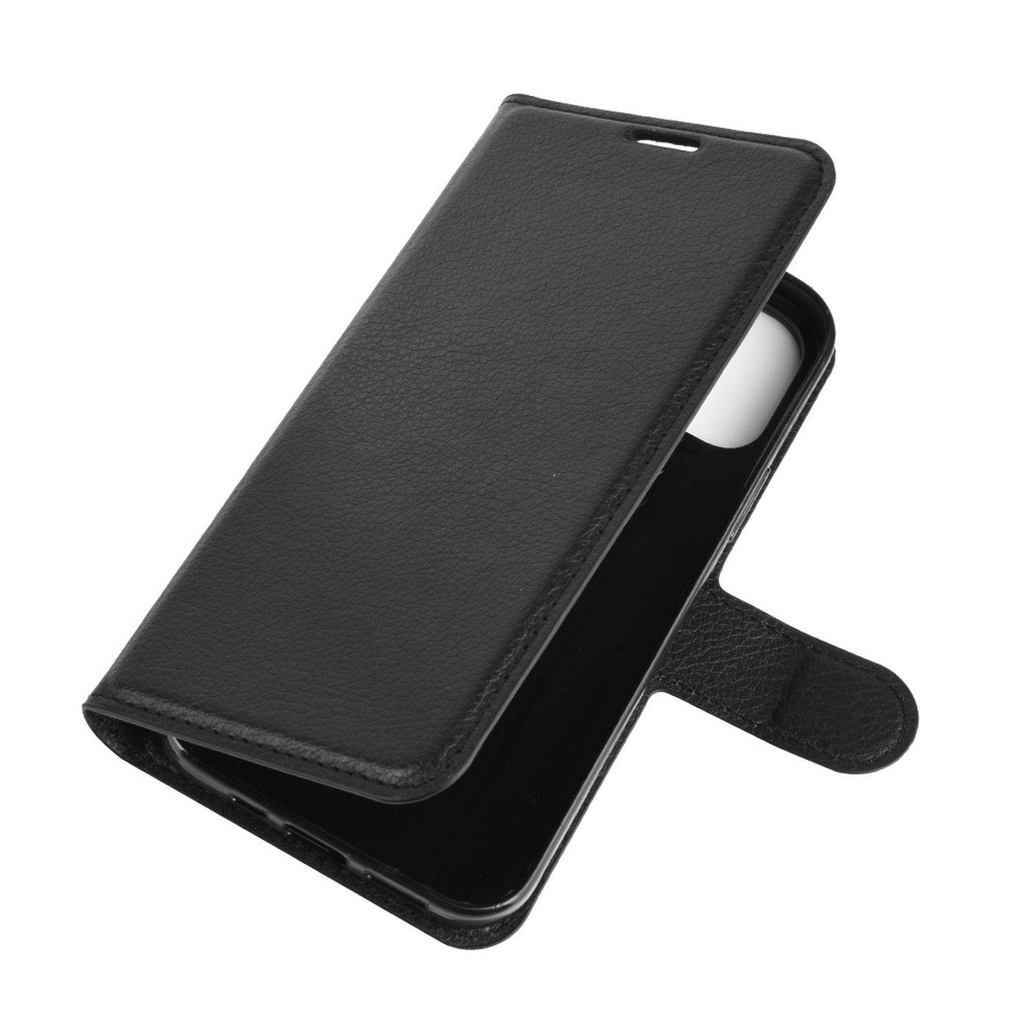 Hülle kompatibel mit Apple iPhone 12 Mini Kunstleder Handyhülle - Handy Case Schwarz