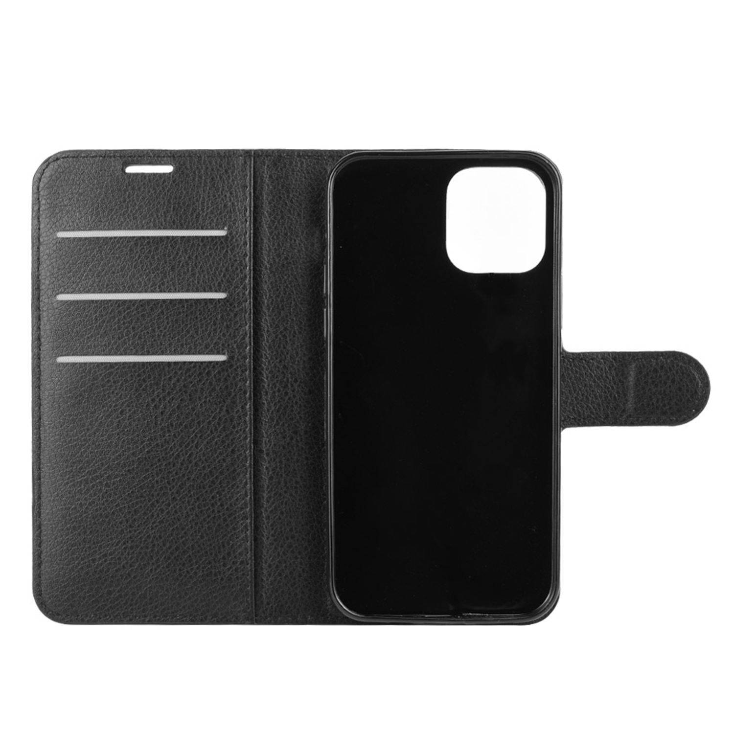 Hülle kompatibel mit Apple iPhone 12 Mini Kunstleder Handyhülle - Handy Case Schwarz