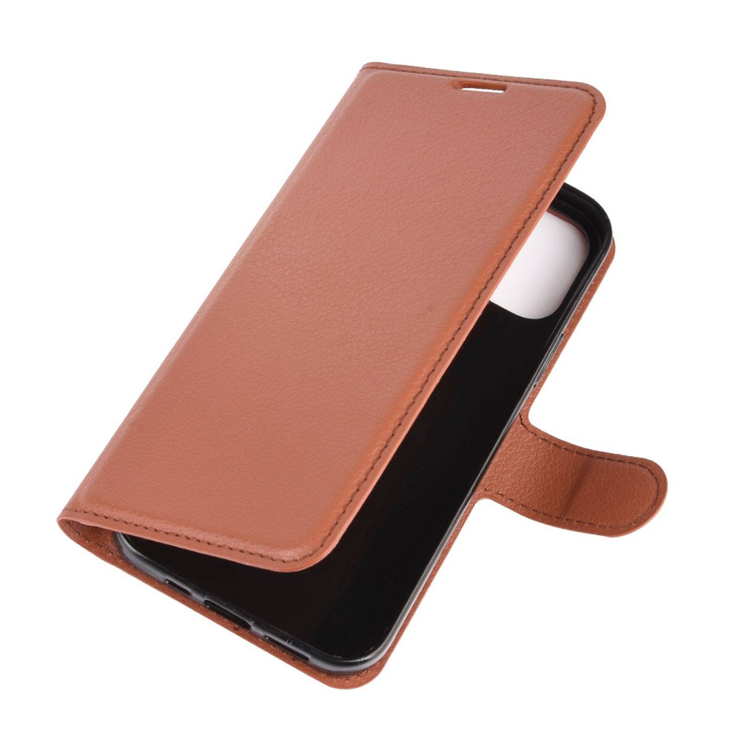 Apple iPhone 12 Mini Handyhülle Bookcover Braun