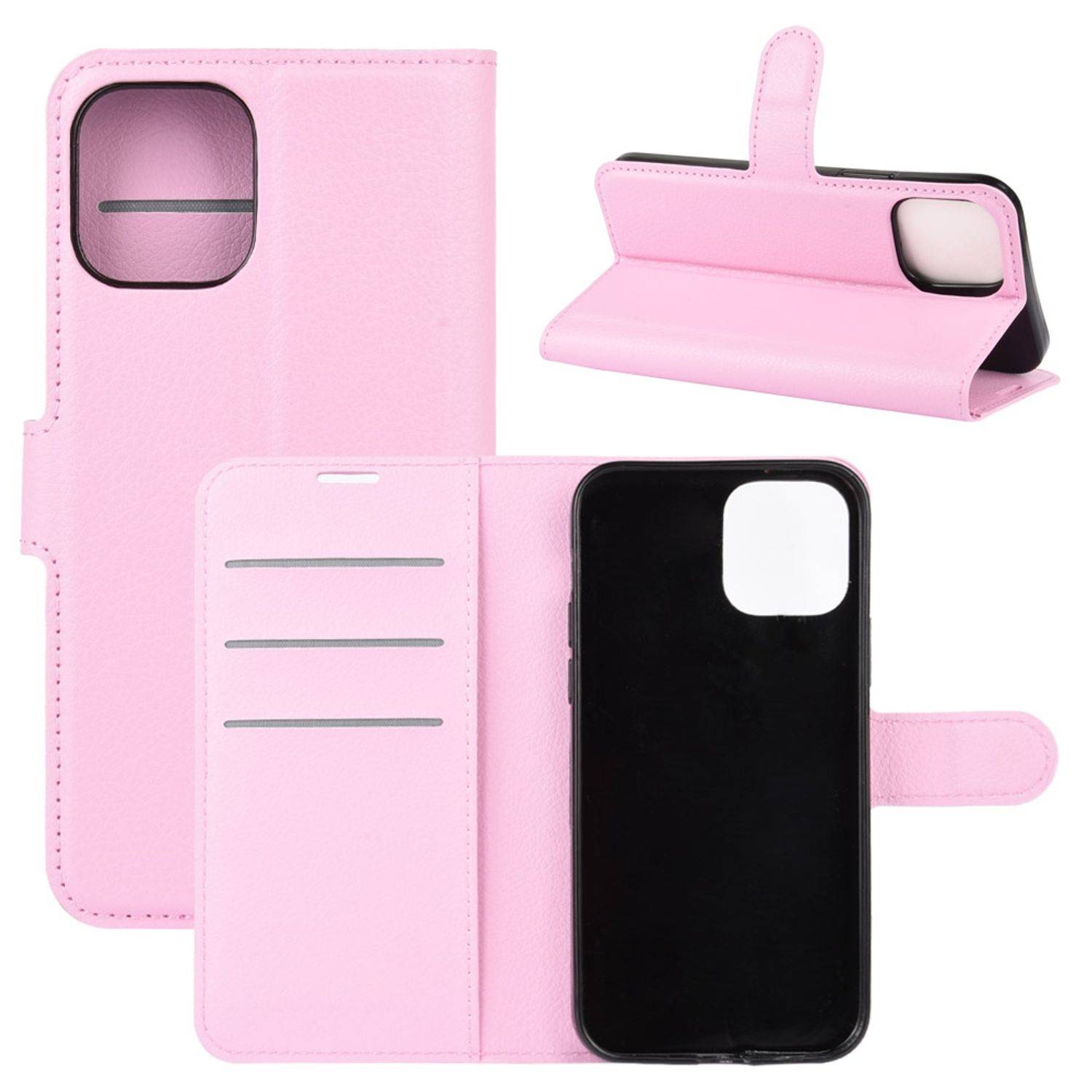Apple iPhone 12 Mini Handyhülle Bookcover Rosa