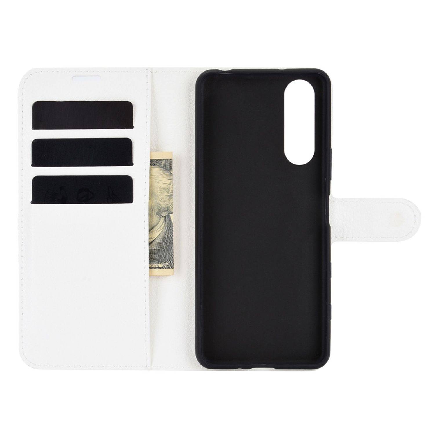 Sony Xperia 5 II Handyhülle Bookcover Weiß