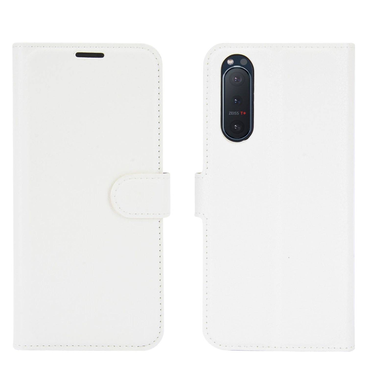 Sony Xperia 5 II Handyhülle Bookcover Weiß