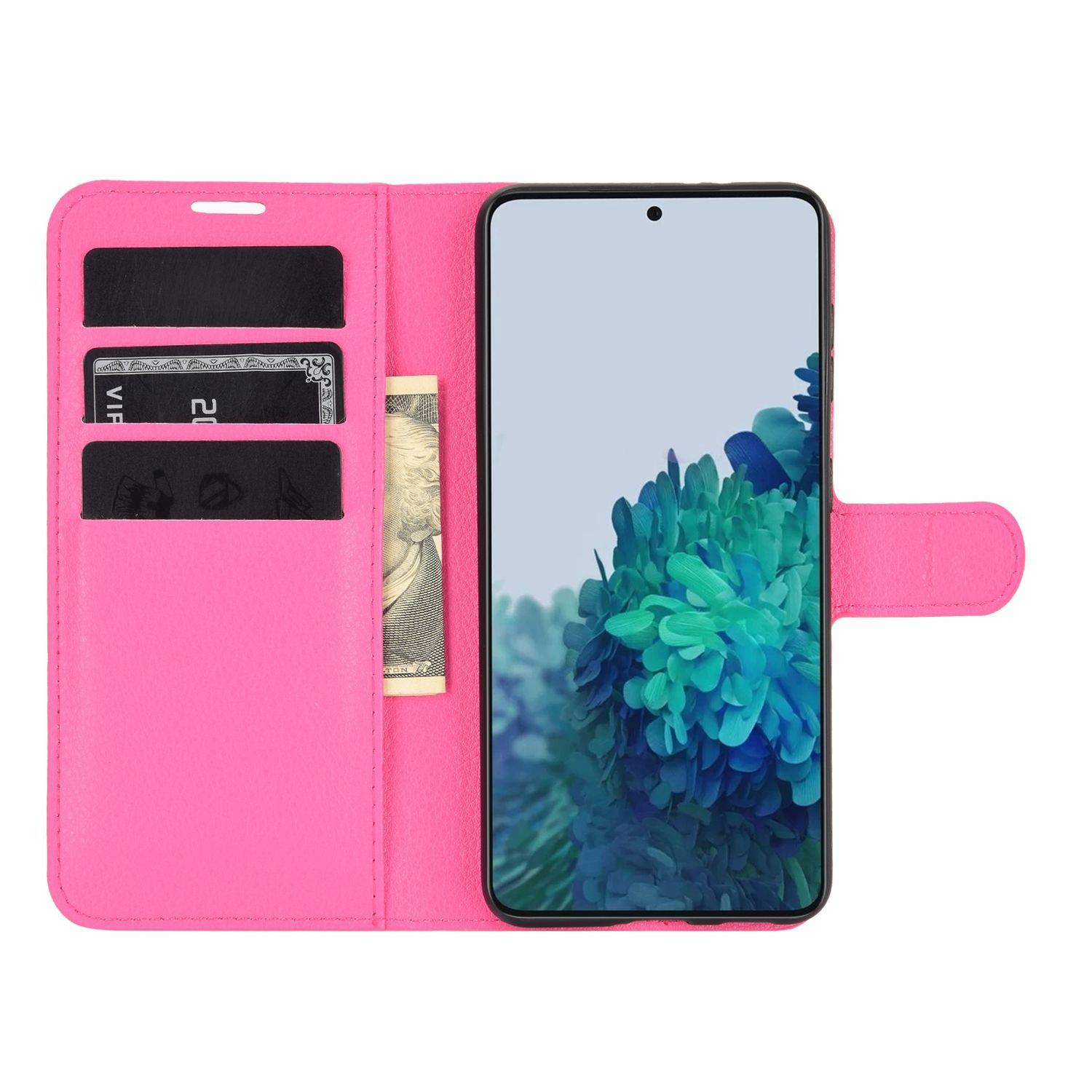 Samsung Galaxy S21 Handyhülle Bookcover Rosa
