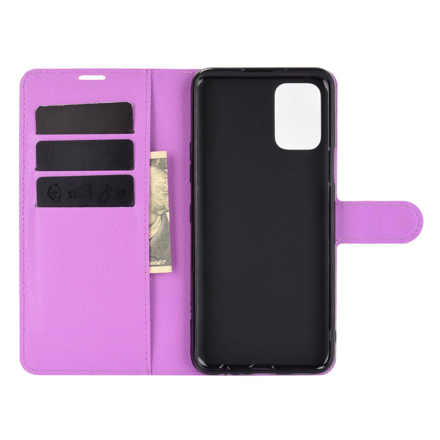 LG K52 Handyhülle Bookcover Violett