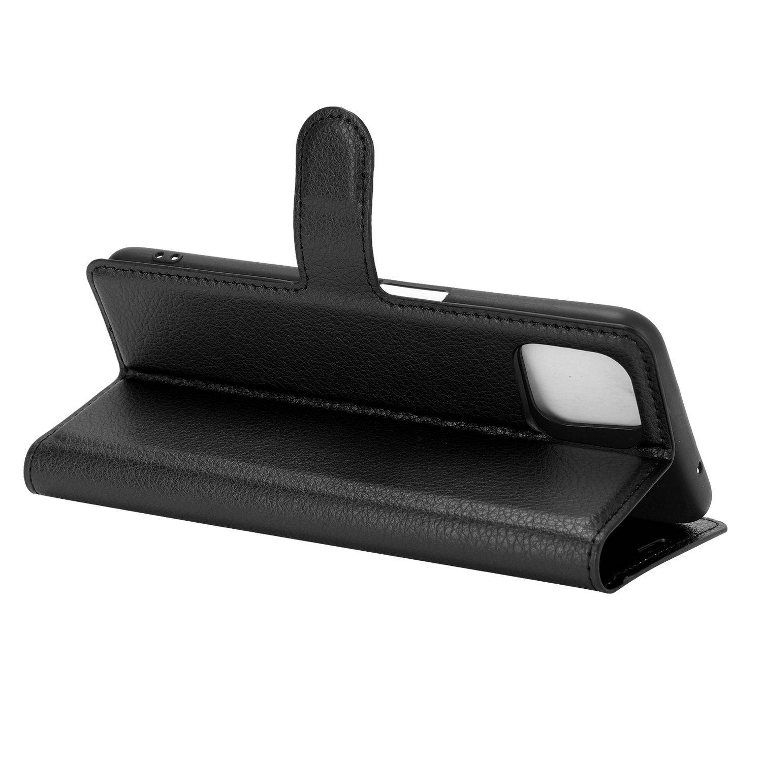 Oppo A72 / A73 Handyhülle Bookcover Schwarz