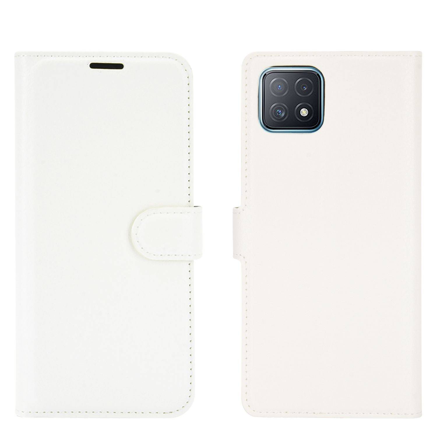 Oppo A72 / A73 Handyhülle Bookcover Weiß