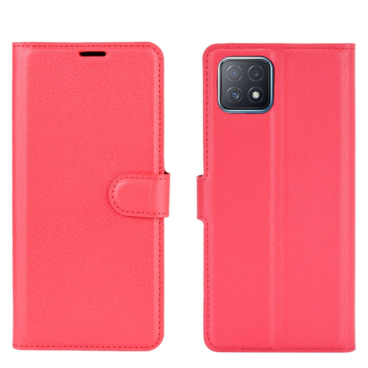 Oppo A72 / A73 Handyhülle Bookcover Rot