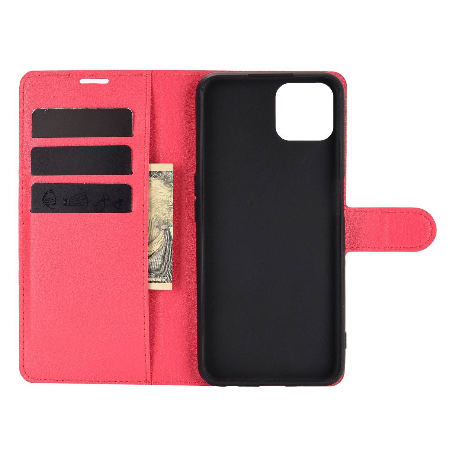 Oppo A72 / A73 Handyhülle Bookcover Rot
