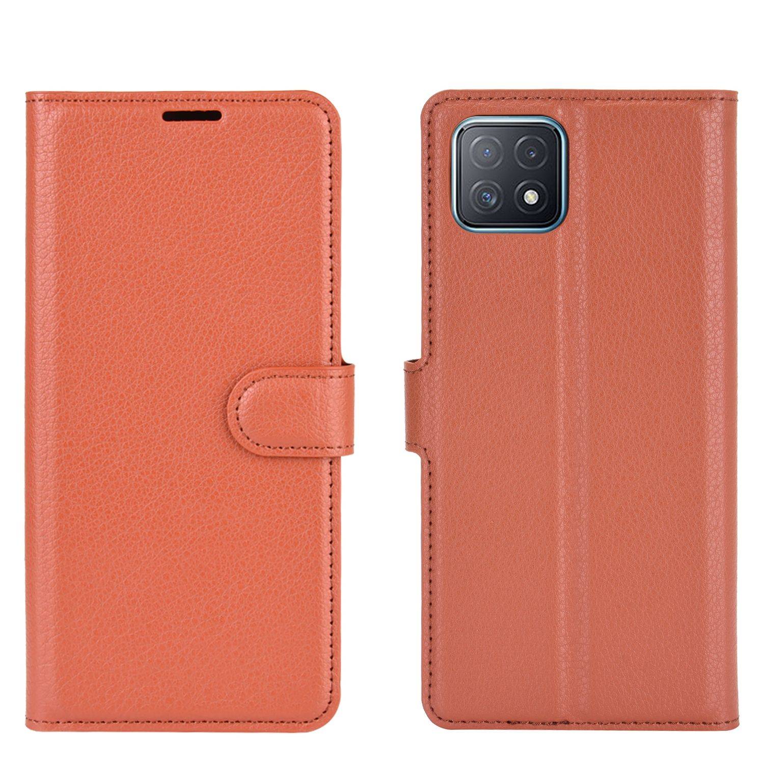 Oppo A72 / A73 Handyhülle Bookcover Braun