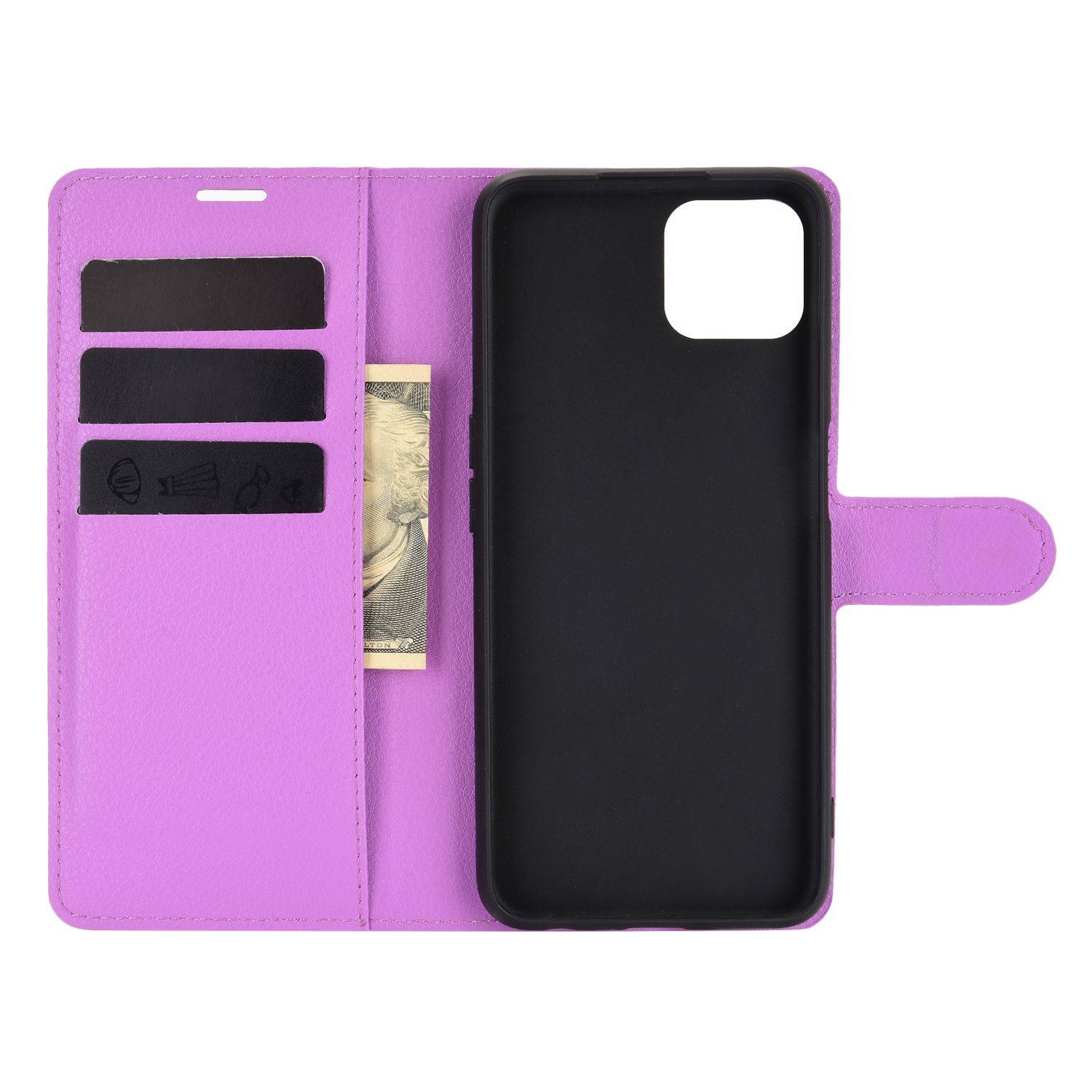 Oppo A72 / A73 Handyhülle Bookcover Violett