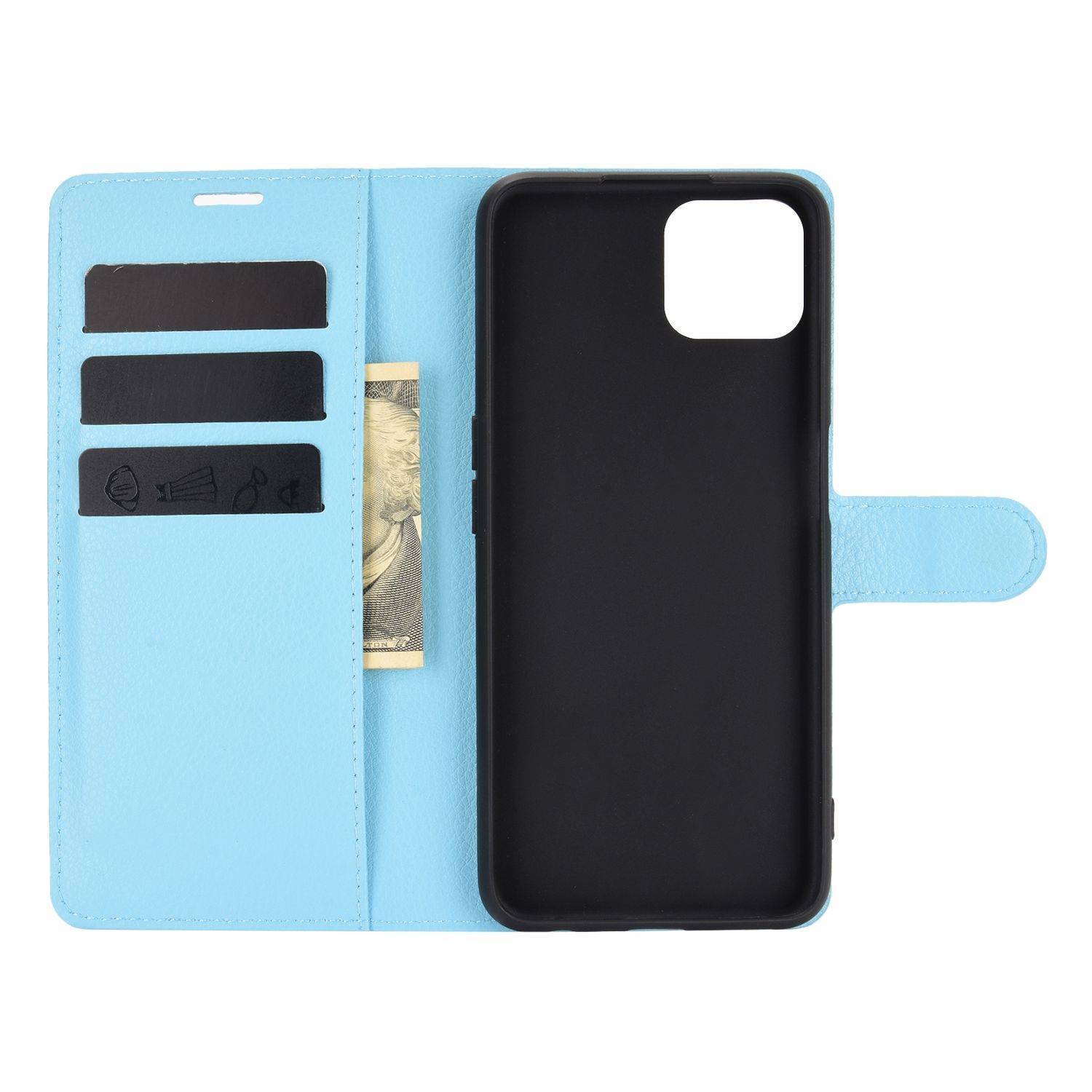 Oppo A72 / A73 Handyhülle Bookcover Blau