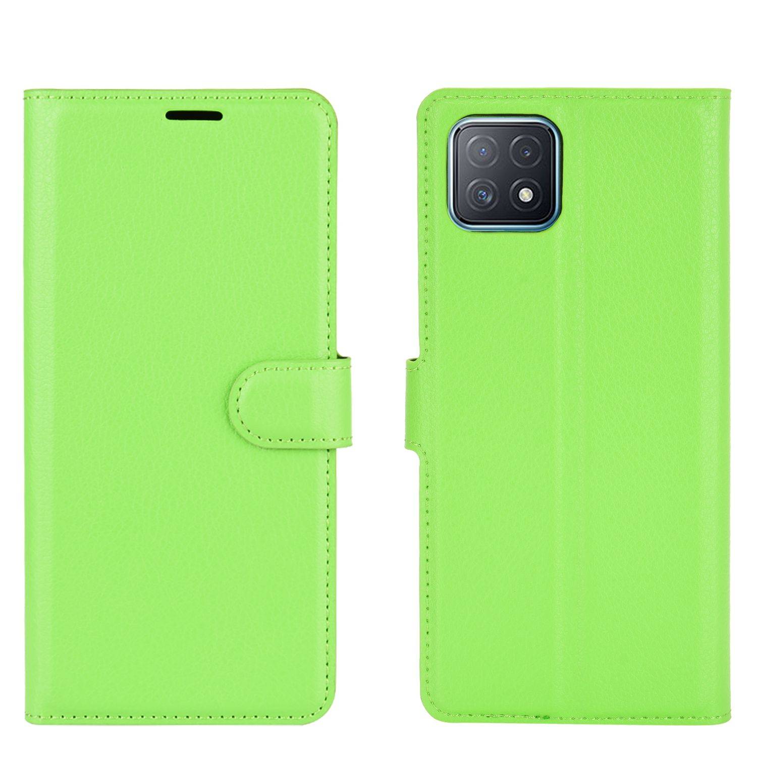 Oppo A72 / A73 Handyhülle Bookcover Grün