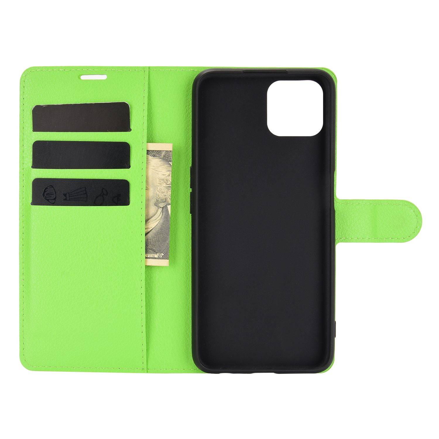 Oppo A72 / A73 Handyhülle Bookcover Grün