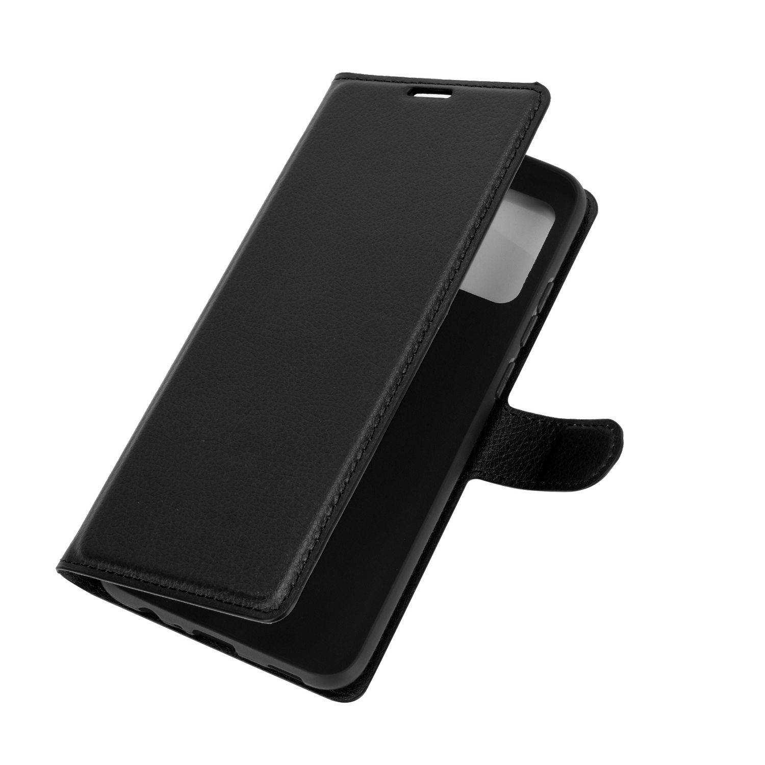 Samsung Galaxy A02s Handyhülle Bookcover Schwarz