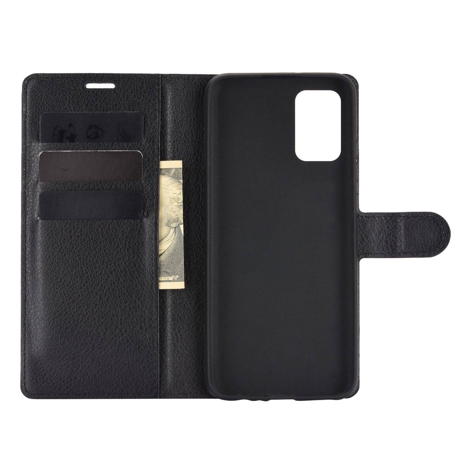 Samsung Galaxy A02s Handyhülle Bookcover Schwarz