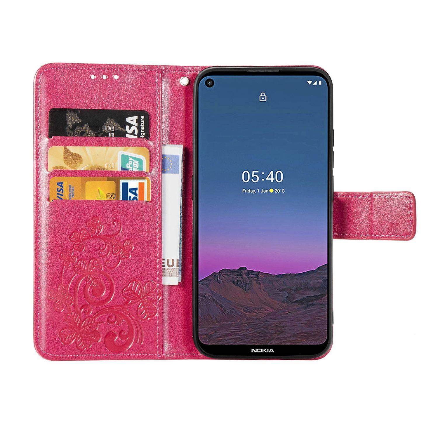 Nokia 5.4 Handyhülle Bookcover Rosa