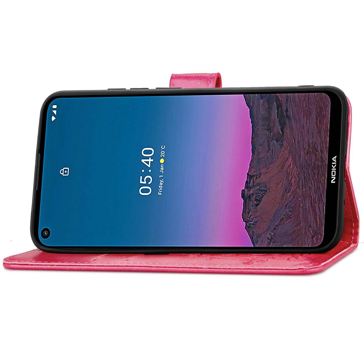 Nokia 5.4 Handyhülle Bookcover Rosa