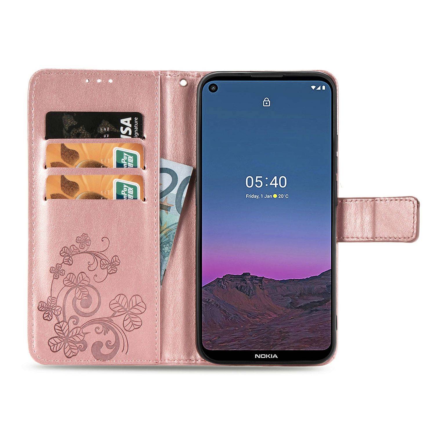 Nokia 5.4 Handyhülle Bookcover Rosa