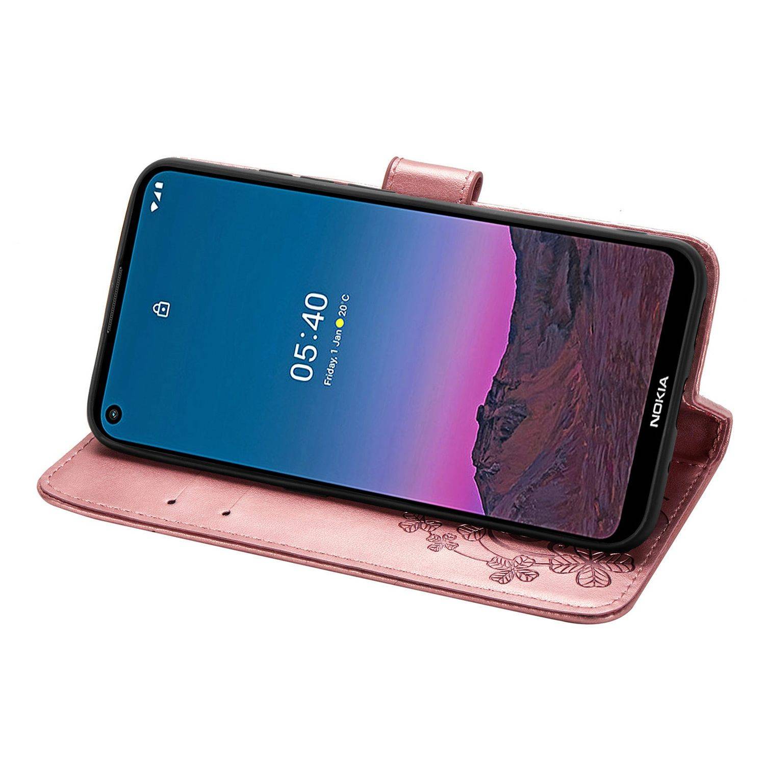 Nokia 5.4 Handyhülle Bookcover Rosa