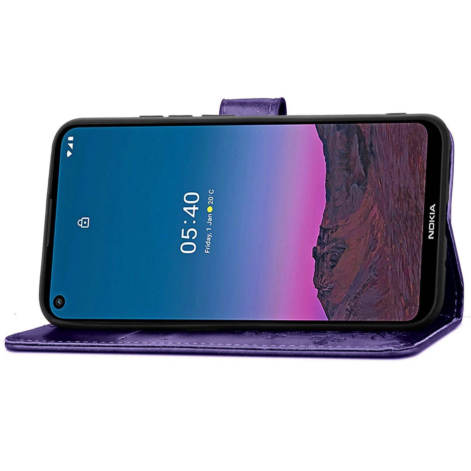 Hülle kompatibel mit Nokia 45021 Kunstleder Handyhülle - Handy Case Violett