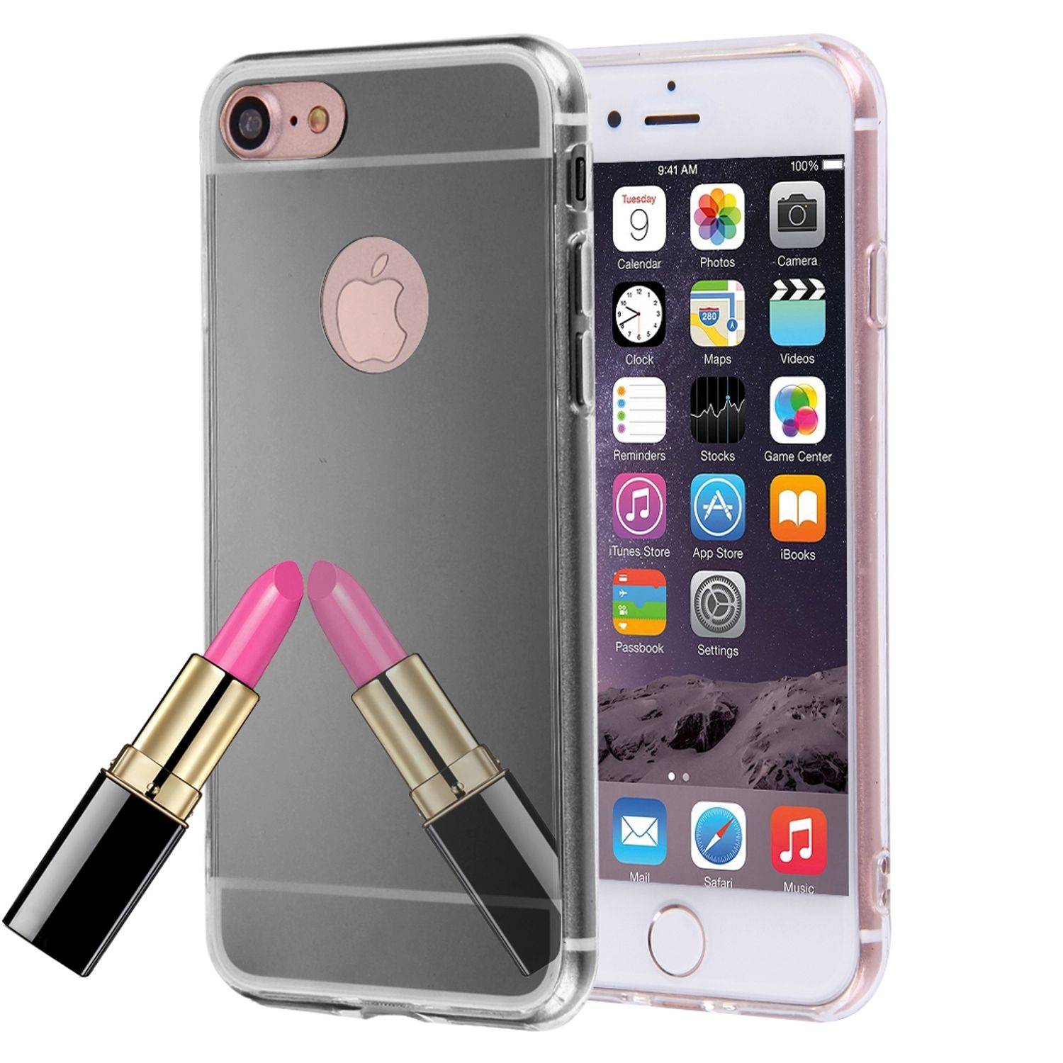 Apple iPhone 8 Handyhülle Backcover Schwarz