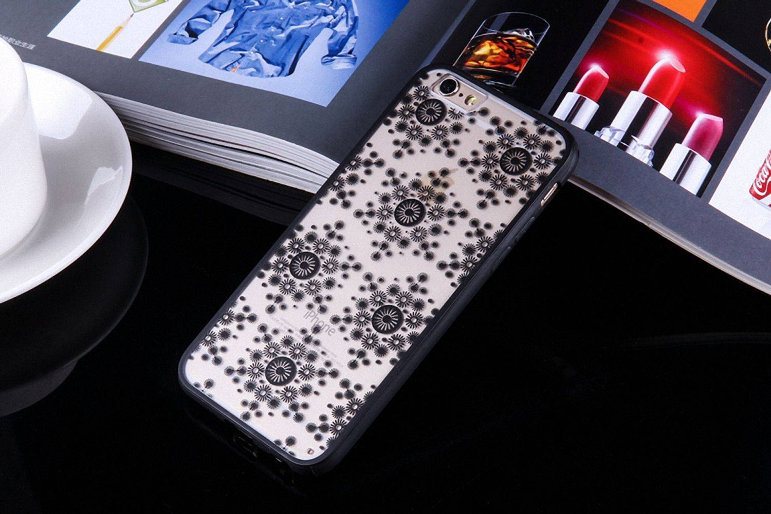 Apple iPhone 8 Handyhülle Backcover Schwarz