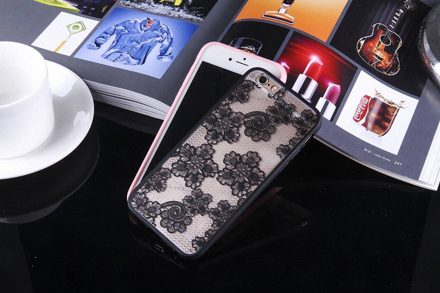 Apple iPhone 8 Handyhülle Backcover Schwarz