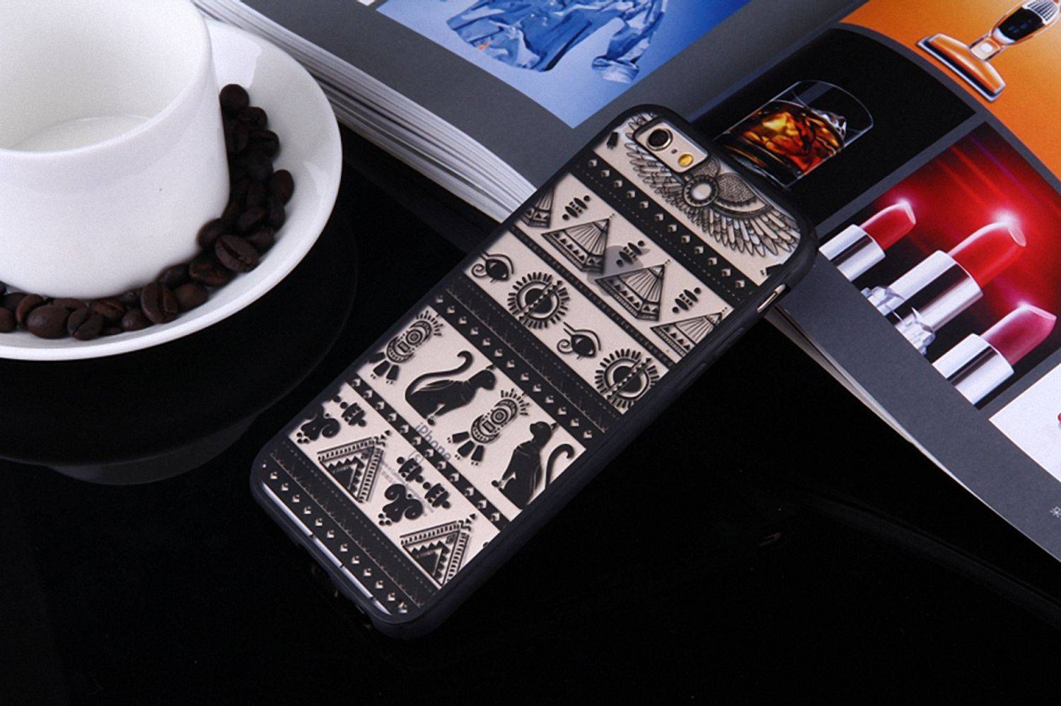 Apple iPhone 8 Handyhülle Backcover Schwarz