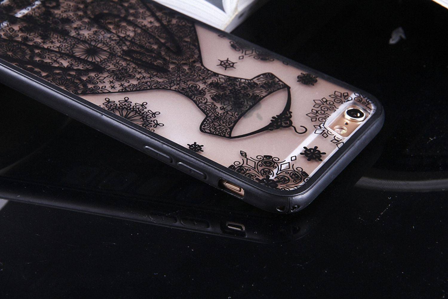Apple iPhone 8 Handyhülle Backcover Schwarz