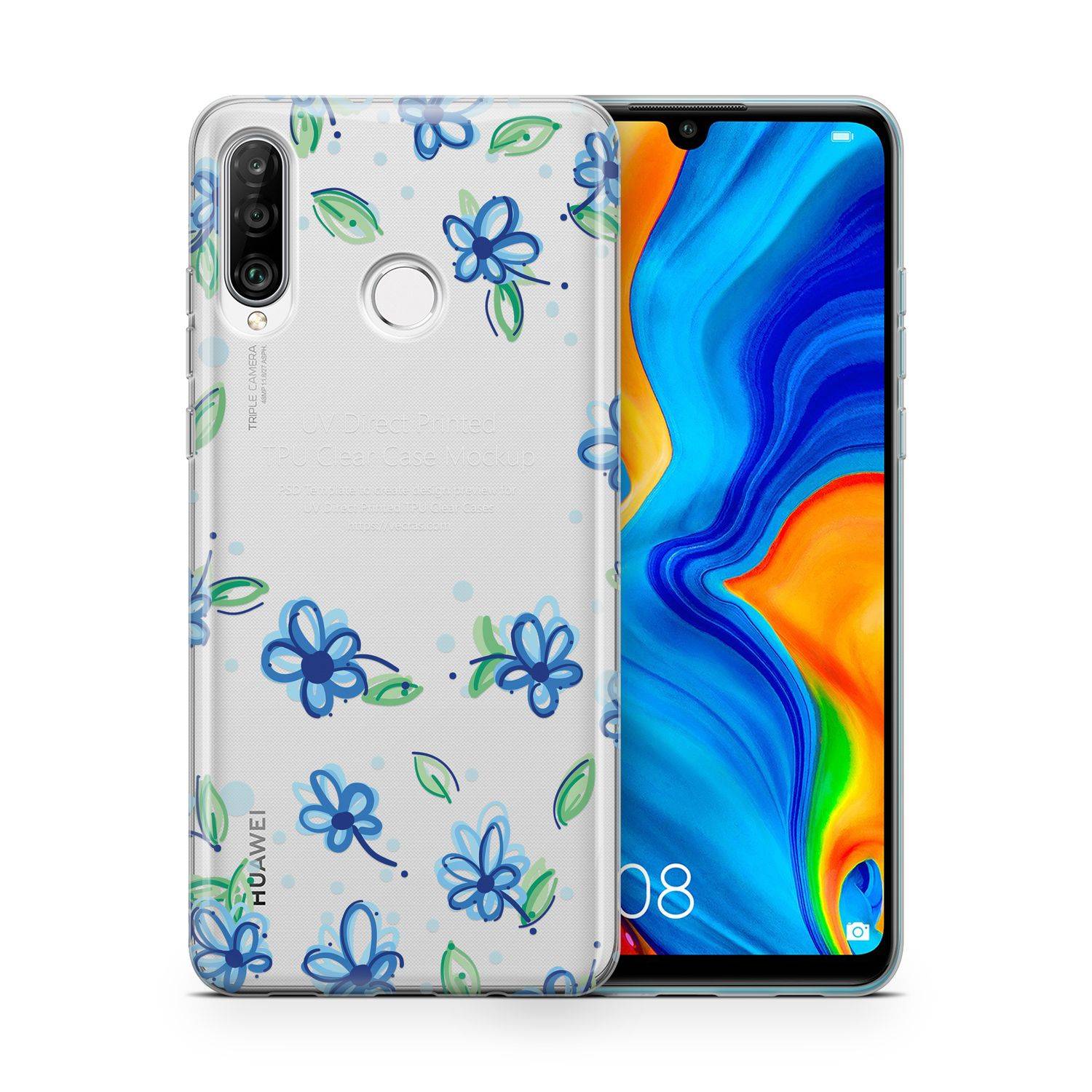 Huawei P40 Handyhülle Backcover Blau