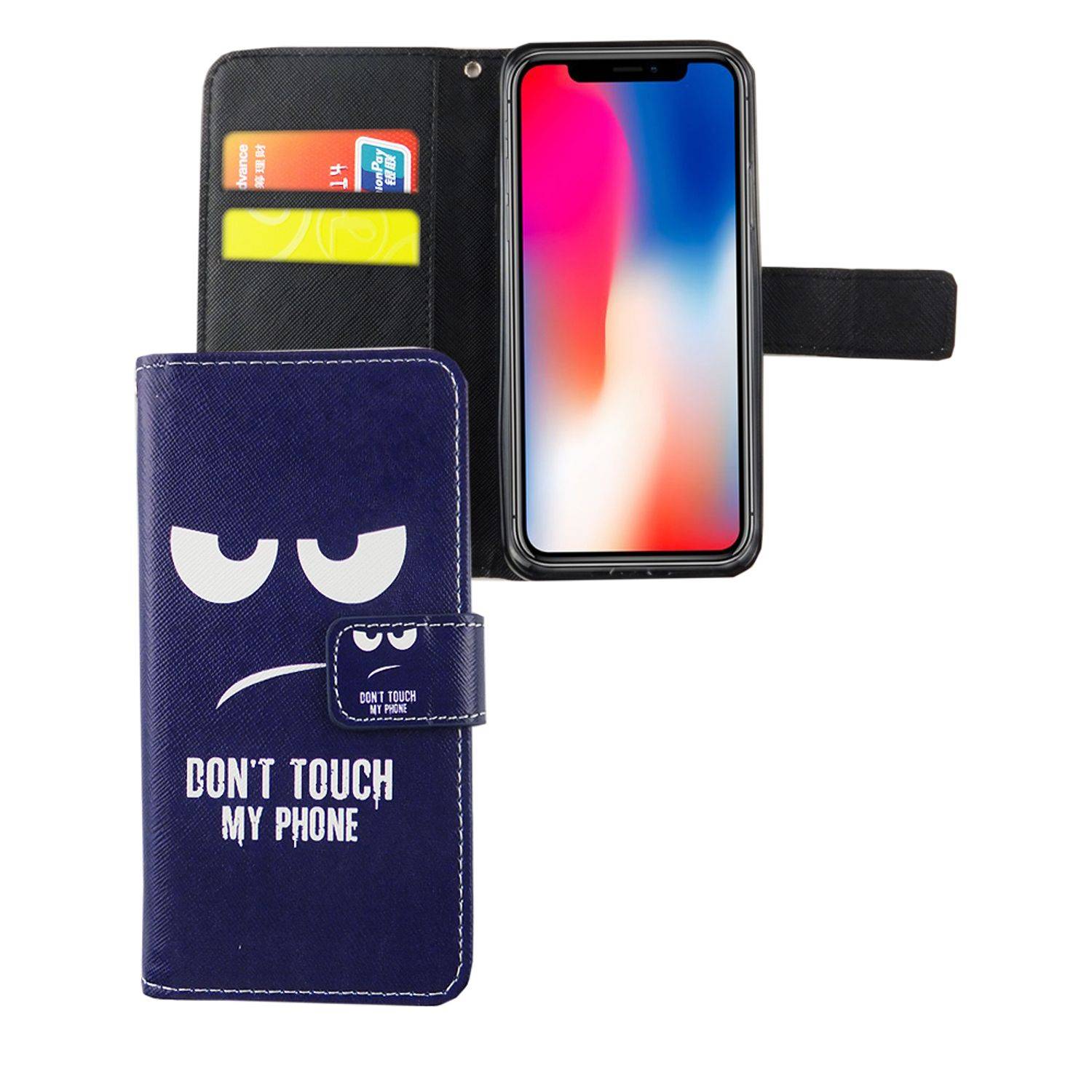 Apple iPhone XS Handyhülle Bookcover Blau