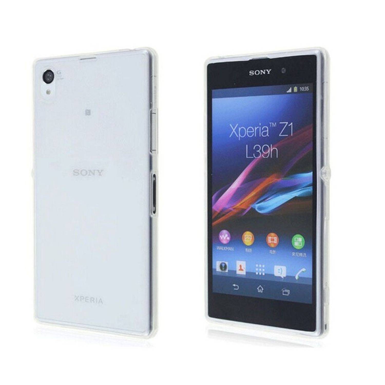 Sony Xperia Z1 Handyhülle Ultra Dünn Bumper Backcover Transparent