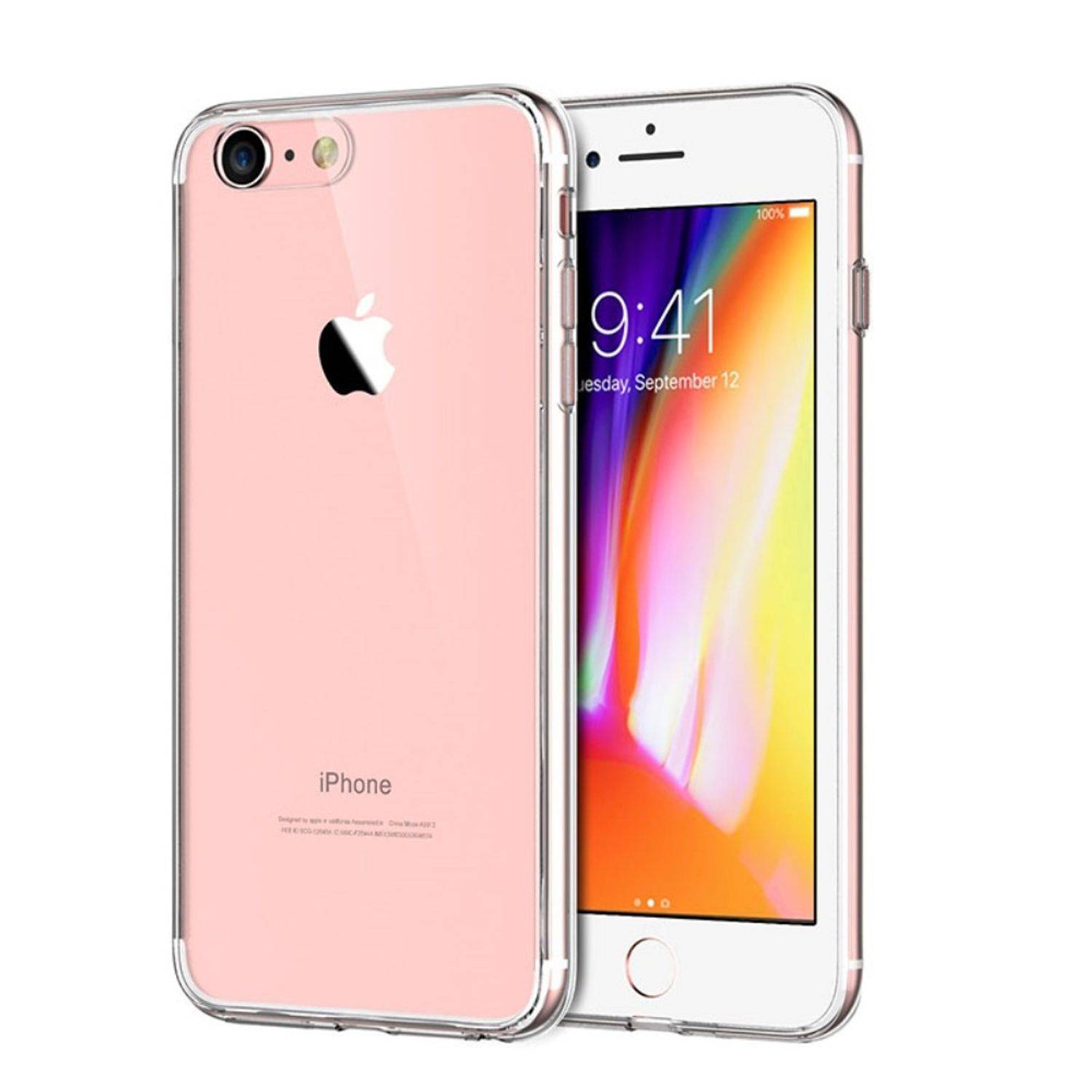 Apple iPhone 8 Handyhülle Ultra Dünn Bumper Backcover Transparent