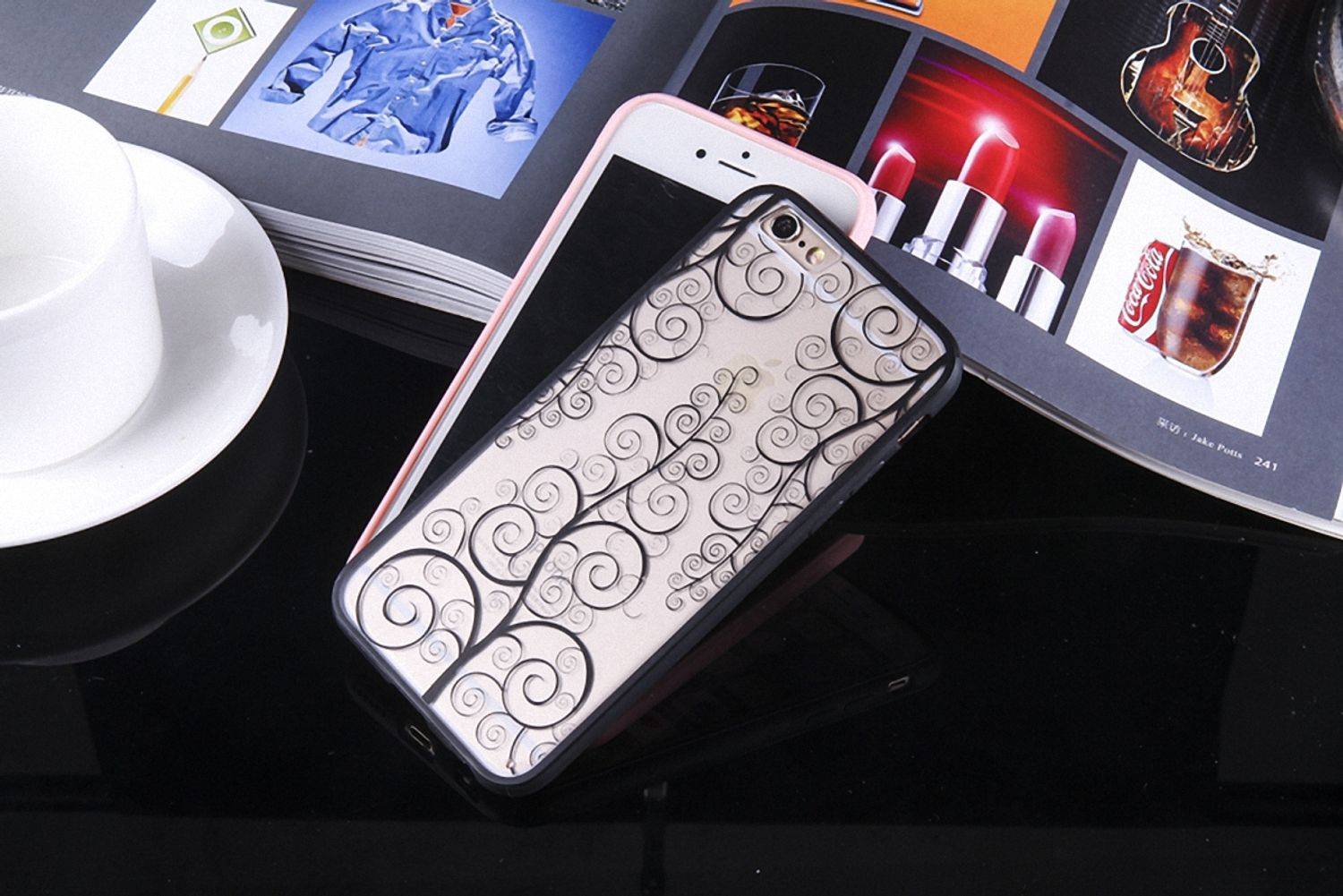 Apple iPhone 8 Handyhülle Backcover Schwarz