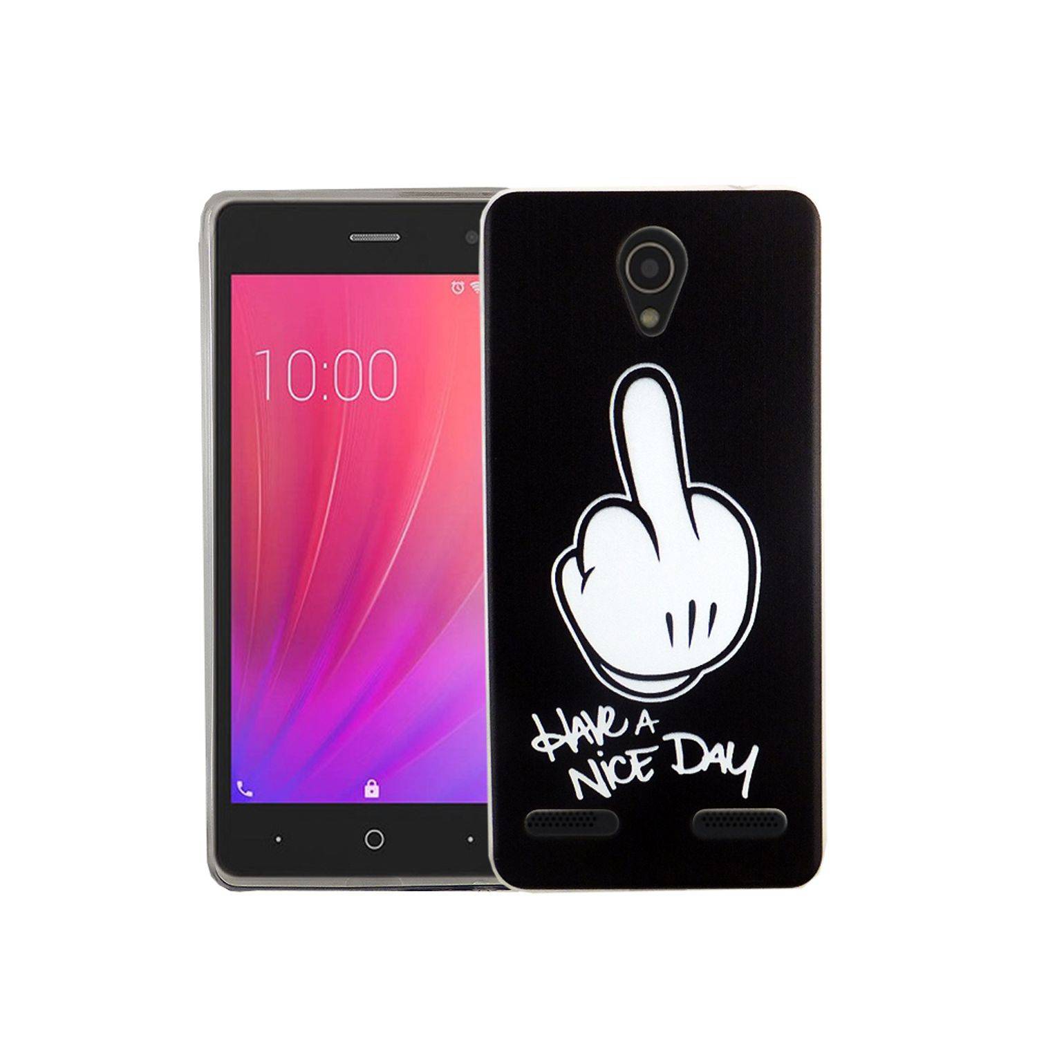 ZTE Blade L7 Handyhülle Bumper Backcover Schwarz
