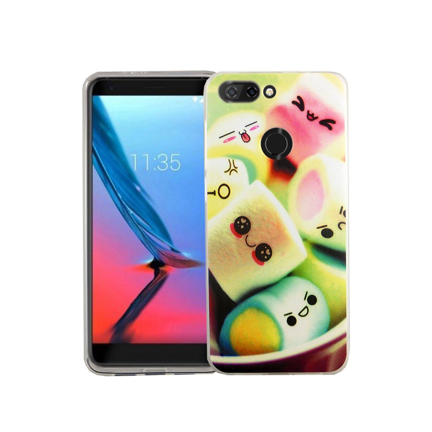ZTE Blade V9 Handyhülle Bumper Backcover Mehrfarbig