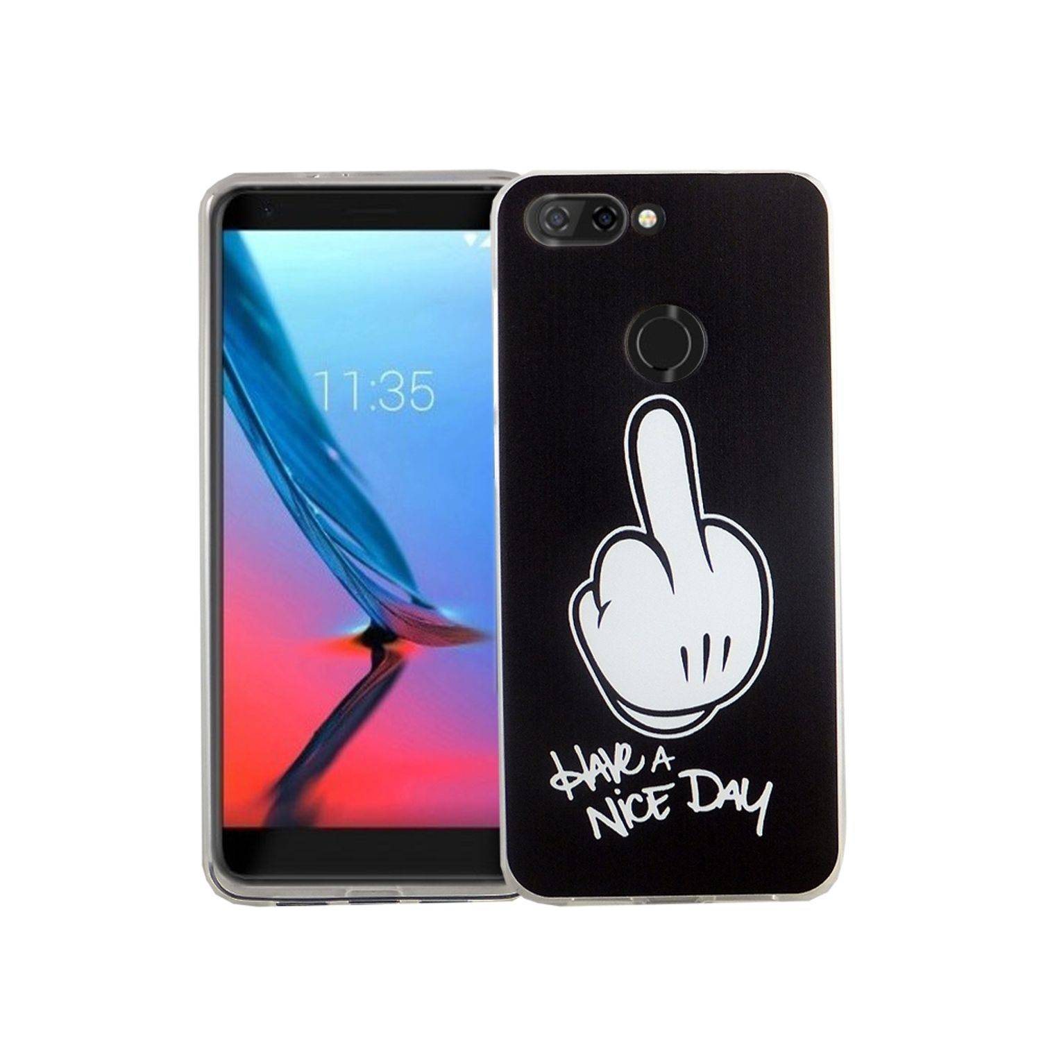 ZTE Blade V9 Handyhülle Bumper Backcover Schwarz