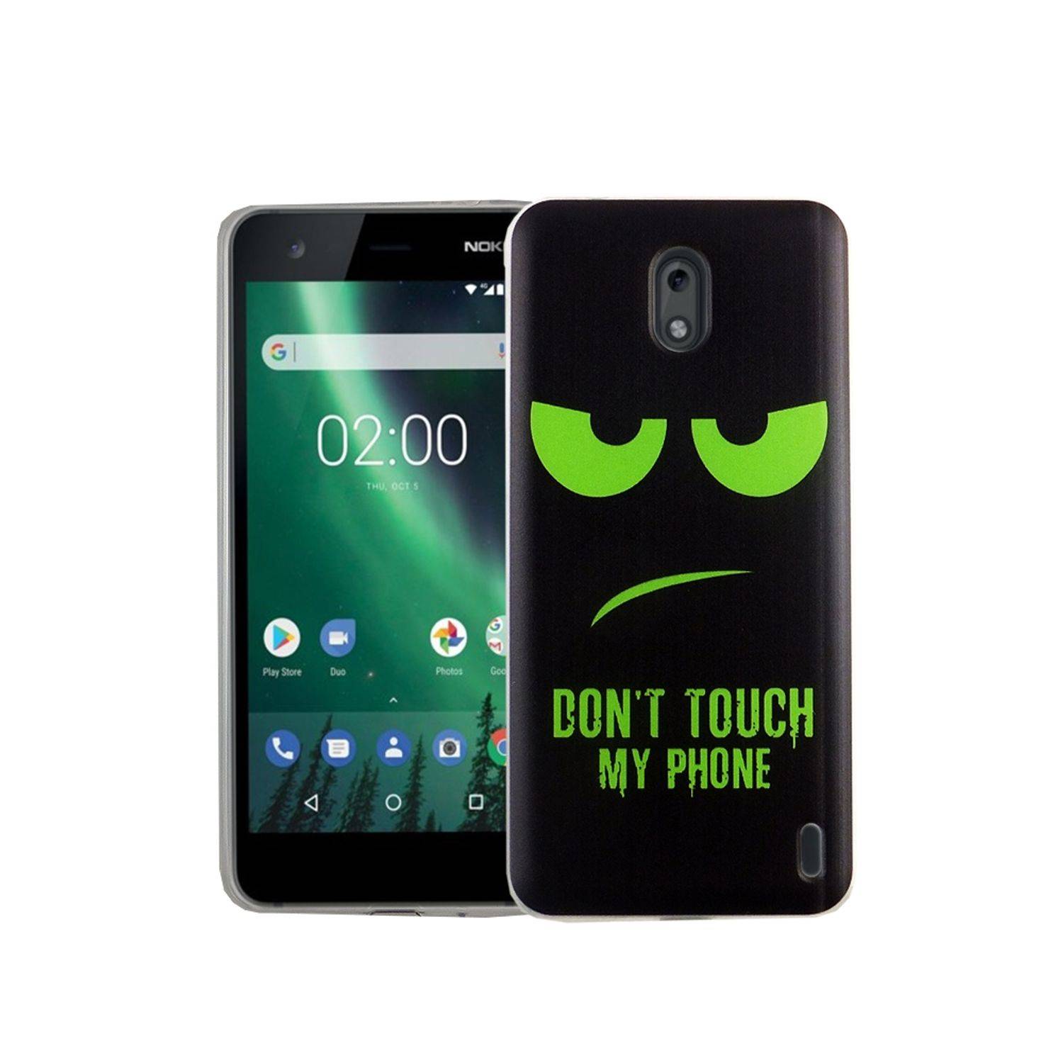 Nokia 2 Handyhülle Bumper Backcover Grün