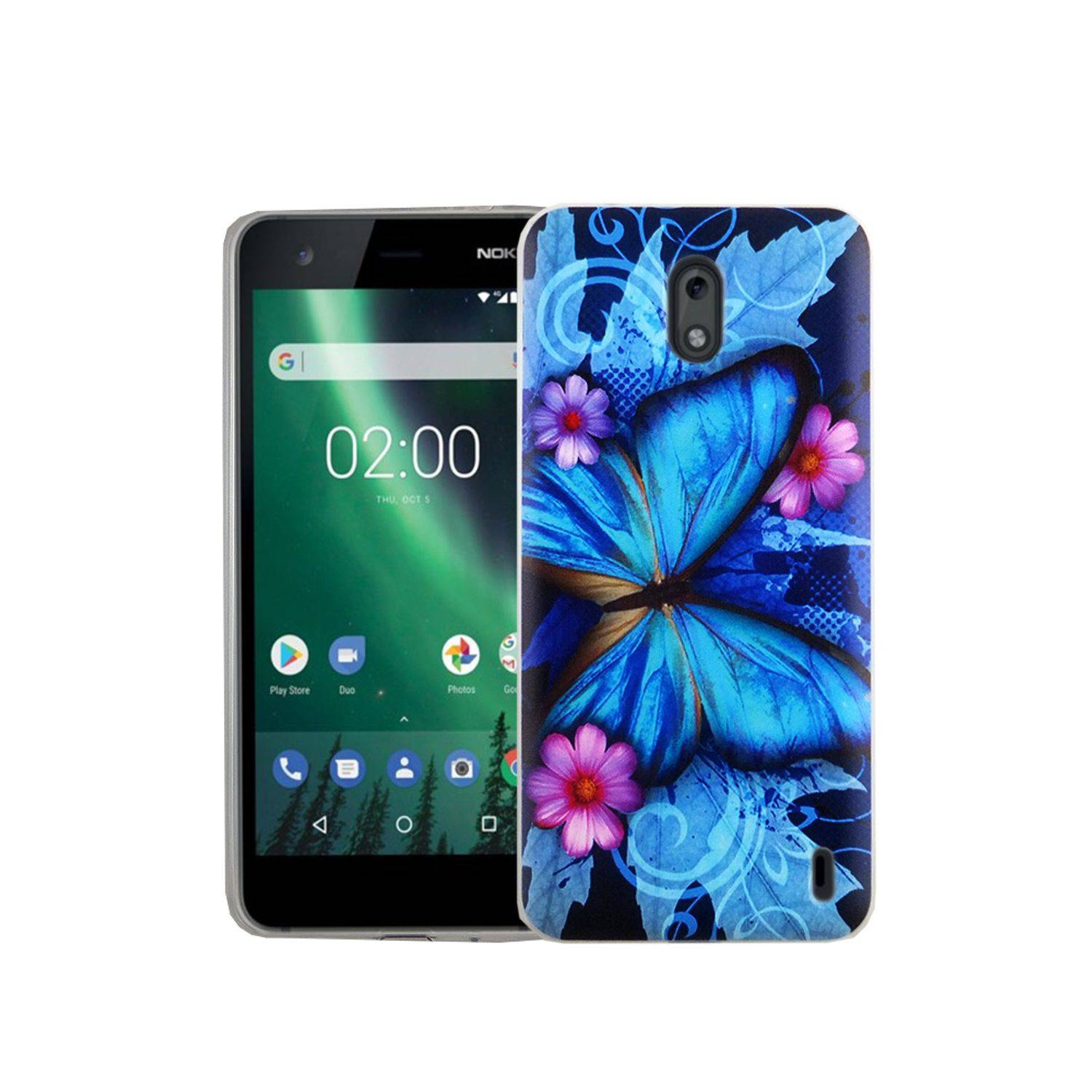 Nokia 2 Handyhülle Bumper Backcover Blau