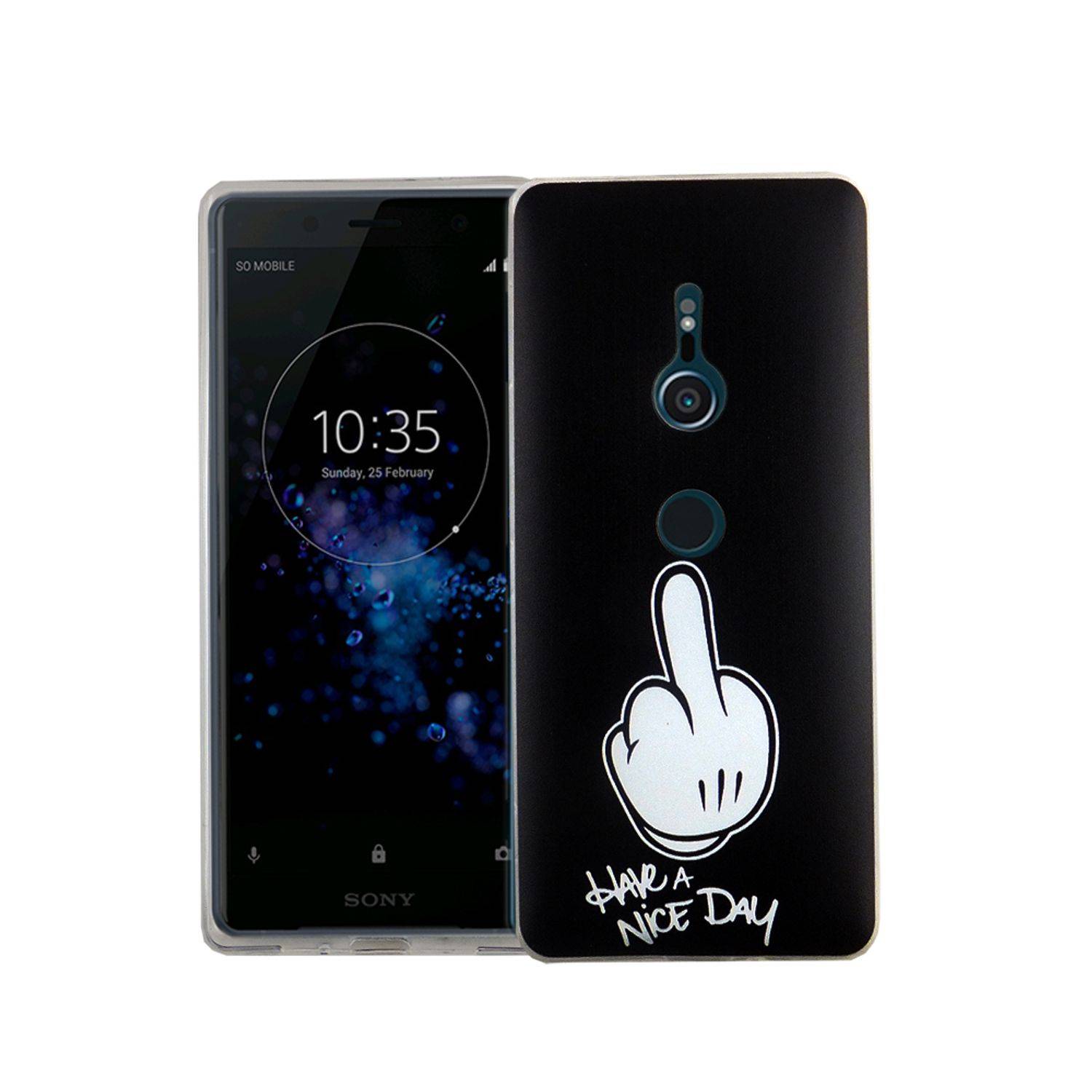 Sony Xperia XZ2 Handyhülle Bumper Backcover Schwarz