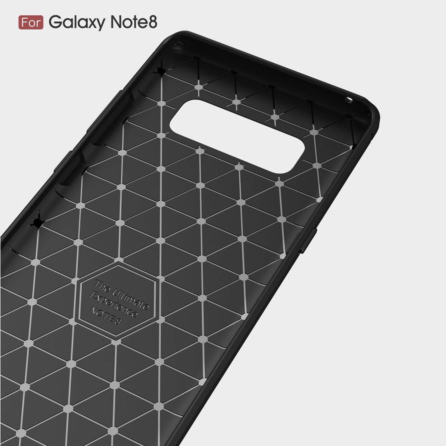 Samsung Galaxy Note 8 Handyhülle Carbon Optik Backcover Grau