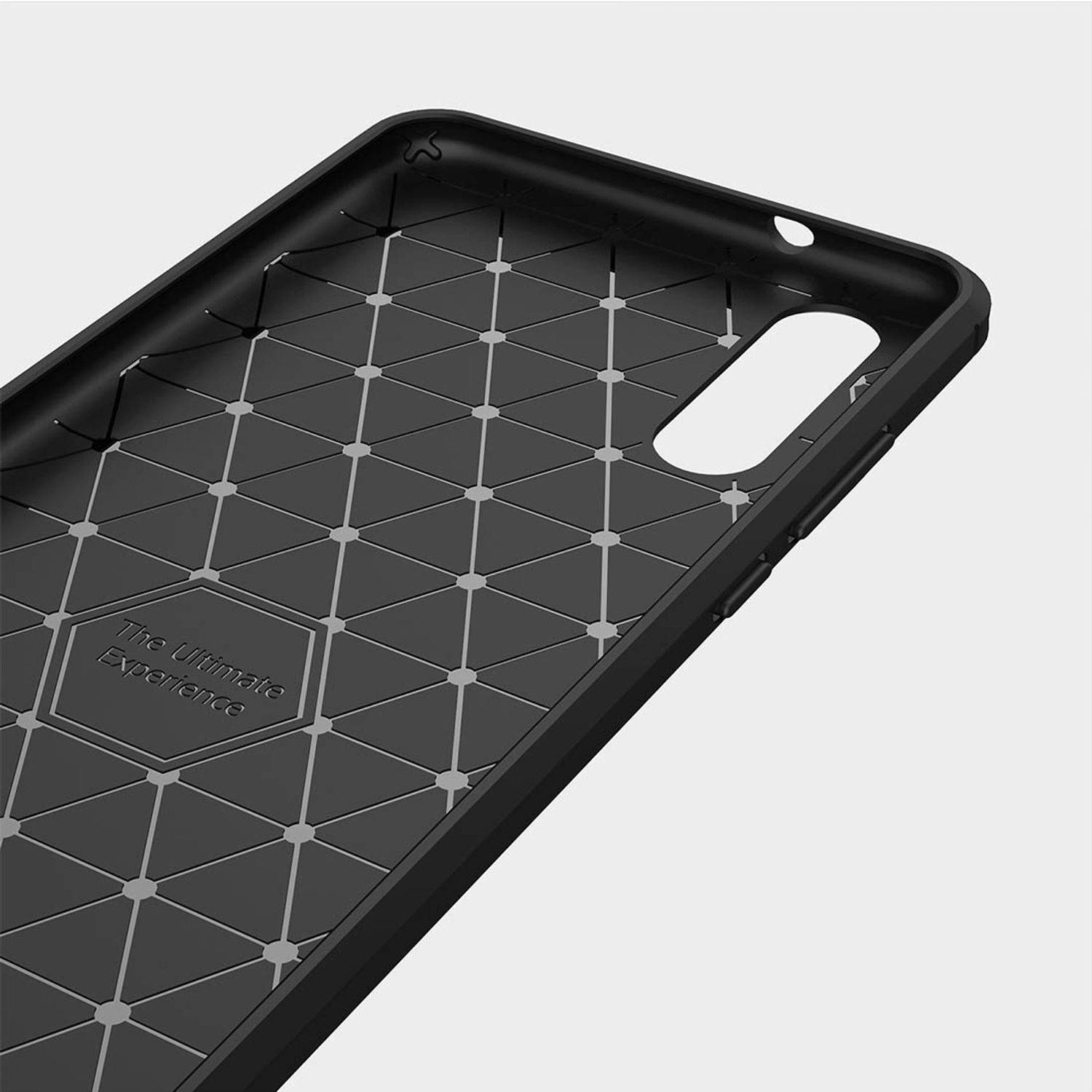 Huawei P20 Handyhülle Carbon Optik Backcover Blau