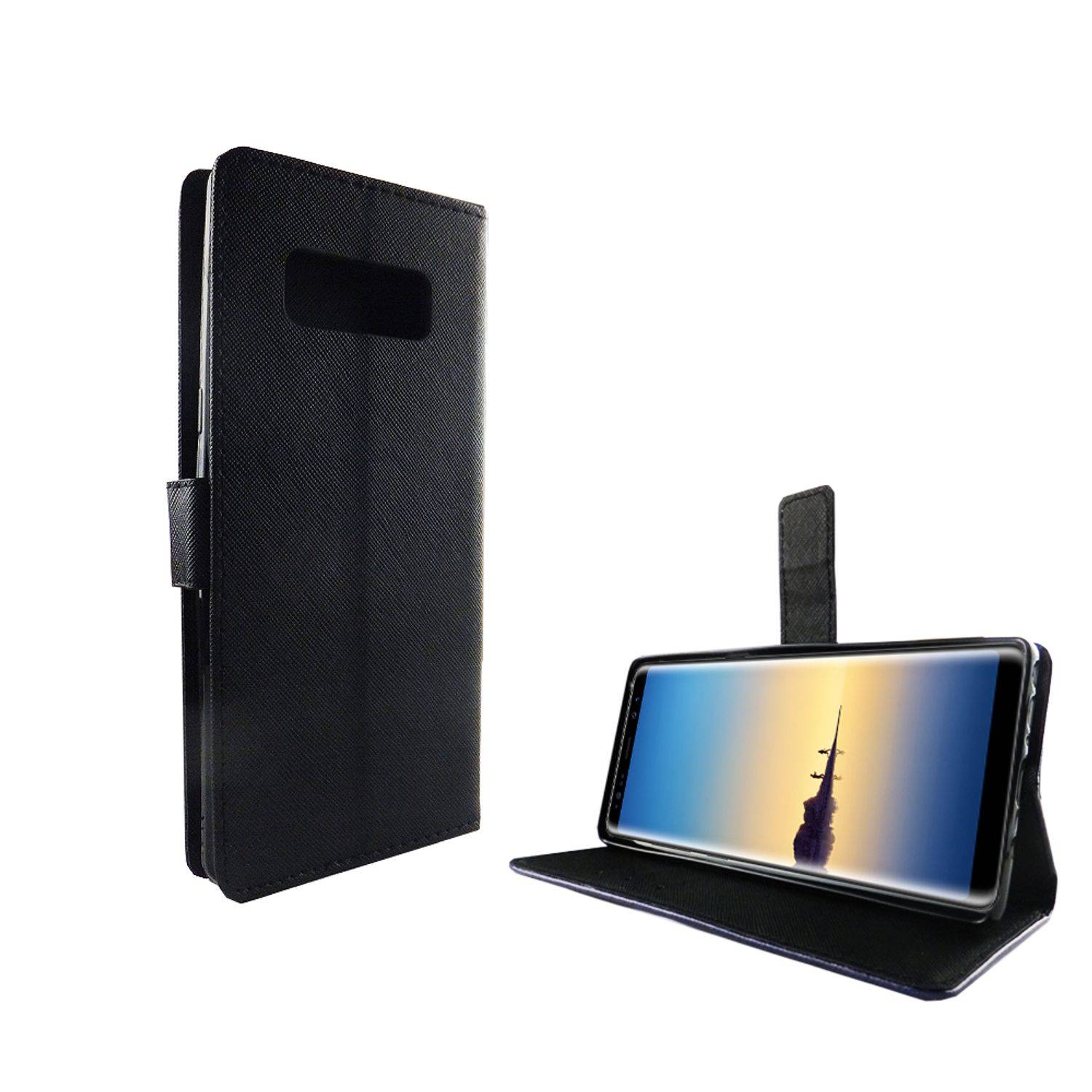 Samsung Galaxy Note 8 Handyhülle Bookcover Schwarz