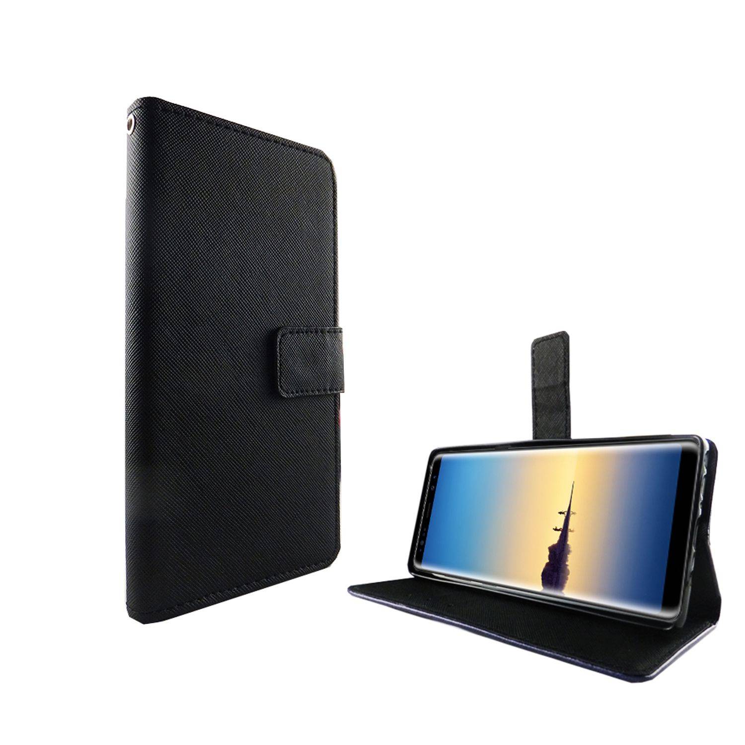 Samsung Galaxy Note 8 Handyhülle Bookcover Schwarz
