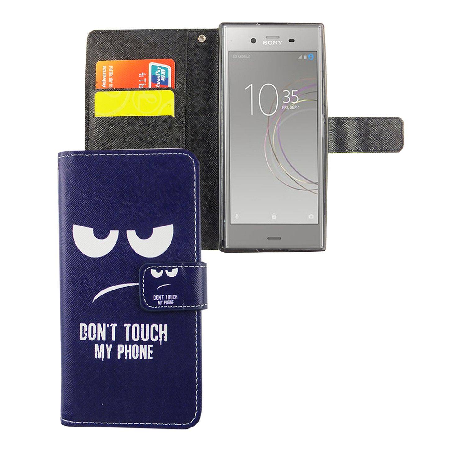 Sony Xperia XZ1 Handyhülle Bookcover Blau