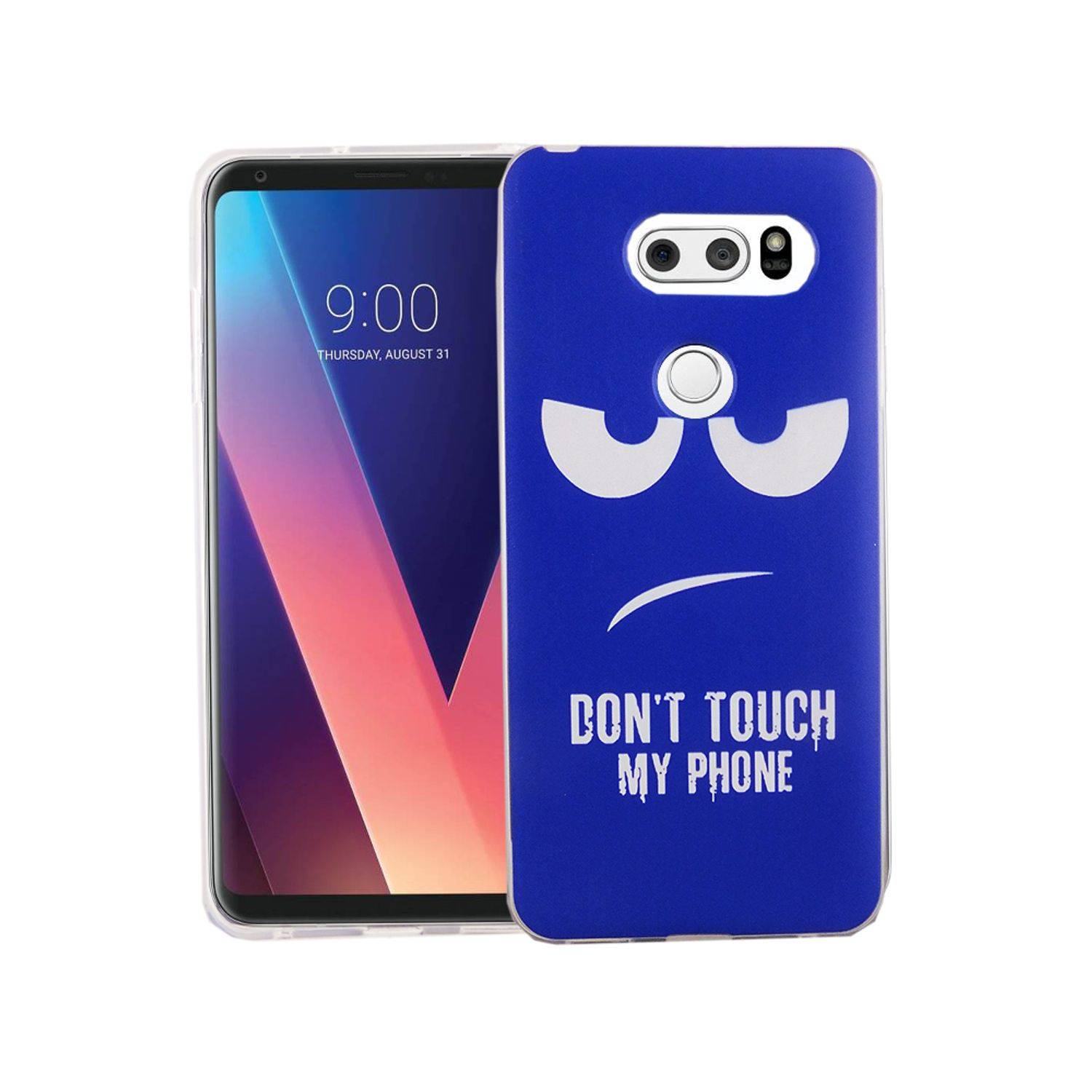 LG V30 Handyhülle Bumper Backcover Blau