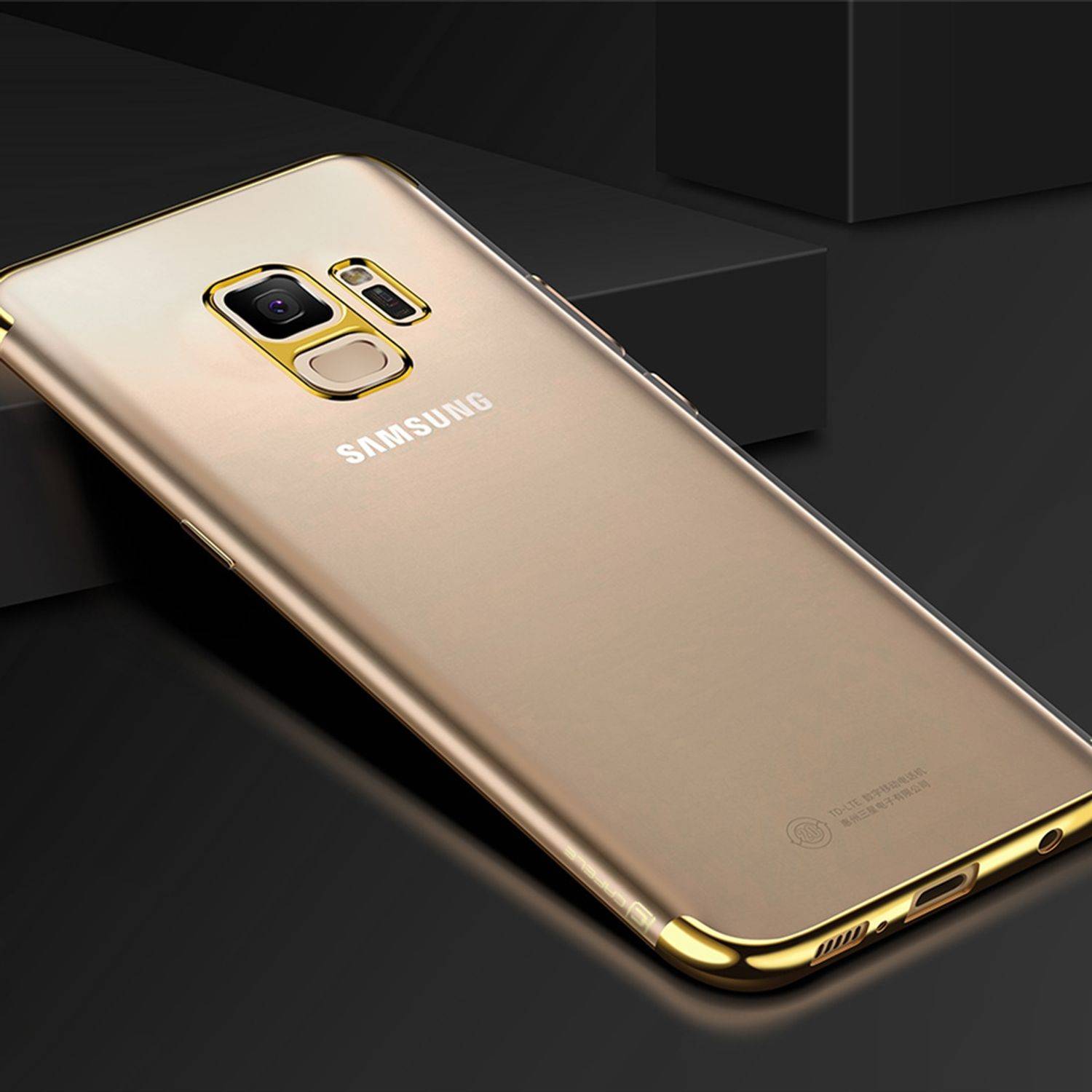Samsung Galaxy S9 Handyhülle Bumper Backcover Gold